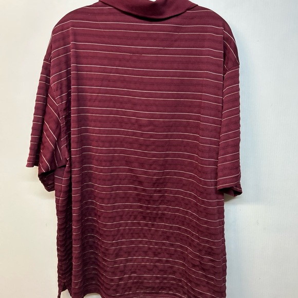 George Men's Burgundy Polo Shirt with Stripes - Picture 2 of 4